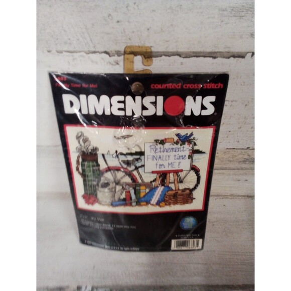Dimensions Counted Cross Stitch Finally Time For Me 7 Inch X 5 In Dated 1999 New - Picture 2 of 11